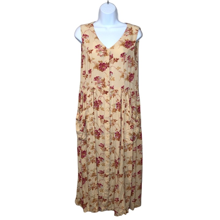 Size ML GORGEOUS Vintage /'90s April Cornell Sheer Maxi Dress